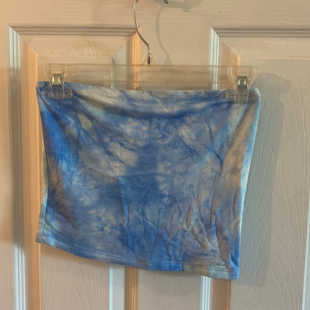 American Eagle Blue Tie Dye Tube Top